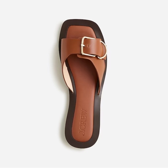 J. Crew Callie sandals in leather cedar brown size 9 NEW - Picture 3 of 8